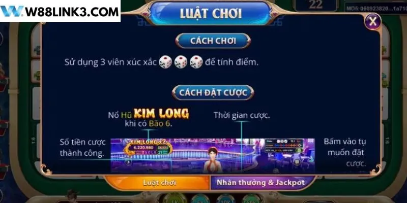 Tìm hiểu luật chơi sicbo w88 cho người mới